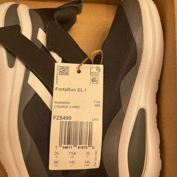 adidas Kids' Preschool FortaRun Running Shoes, size 8K, Color Black - Picture 4 of 5